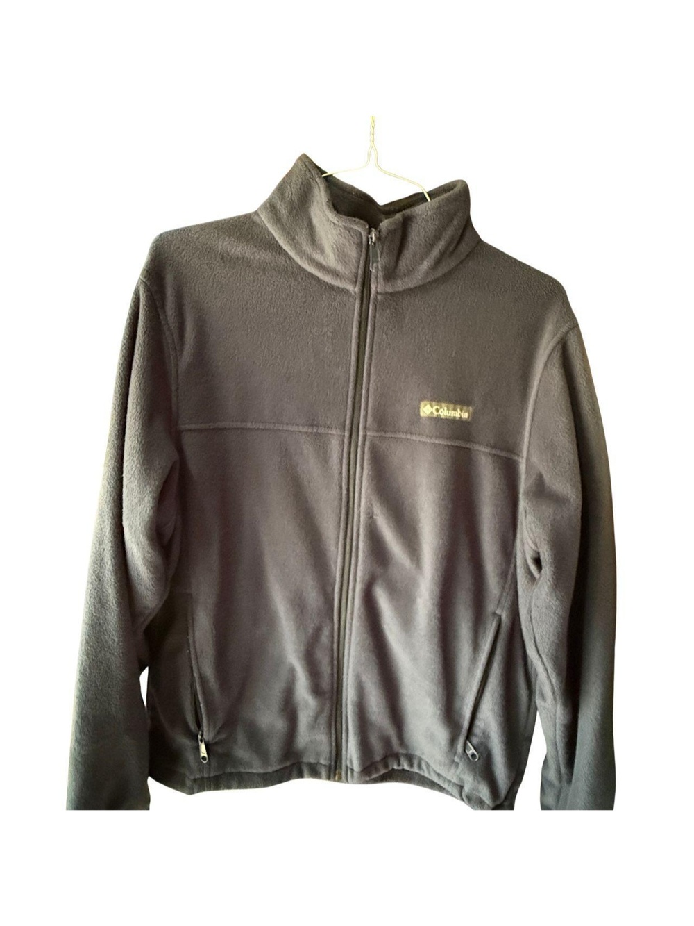 Columbia Grey Black Fleece Jacket Size L